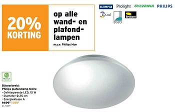 Promoties Philips plafondlamp moire - Philips - Geldig van 06/01/2021 tot 19/01/2021 bij Gamma