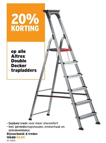 Promoties Altrex double decker trapladders - Altrex - Geldig van 06/01/2021 tot 19/01/2021 bij Gamma