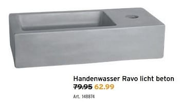 Promoties Handenwasser ravo licht beton - Differnz - Geldig van 06/01/2021 tot 19/01/2021 bij Gamma