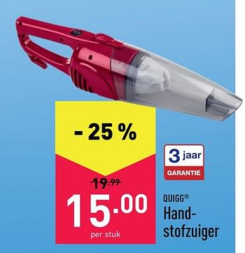Promoties Quigg handstofzuiger - QUIGG - Geldig van 04/01/2021 tot 30/01/2021 bij Aldi