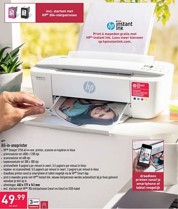 Promoties Hp all-in-oneprinter - HP - Geldig van 04/01/2021 tot 30/01/2021 bij Aldi