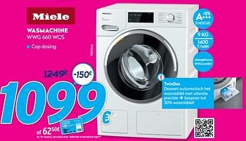 Promoties Miele wasmachine wwg 660 wcs - Miele - Geldig van 03/01/2021 tot 31/01/2021 bij Krefel