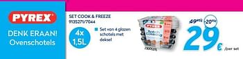 Promoties Set cook + freeze 913s271-7044 - Pyrex - Geldig van 03/01/2021 tot 31/01/2021 bij Krefel