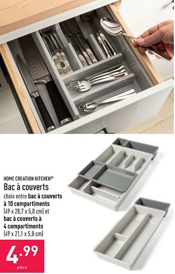 Promoties Bac à couverts - Home Creation Kitchen - Geldig van 04/01/2021 tot 30/01/2021 bij Aldi