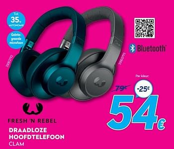 Promoties Fresh `n rebel draadloze hoofdtelefoon clam - Fresh 'n Rebel - Geldig van 03/01/2021 tot 31/01/2021 bij Krefel