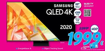 Promoties Samsung qled tv qe65q90t - Samsung - Geldig van 03/01/2021 tot 31/01/2021 bij Krefel