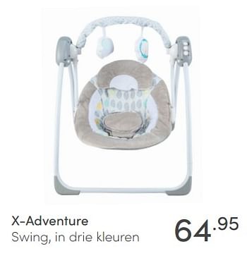 Promoties X-adventure swing, in drie kleuren - Xadventure - Geldig van 03/01/2021 tot 09/01/2021 bij Baby & Tiener Megastore