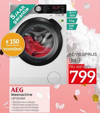 Promoties Aeg wasmachine l8fse96b - AEG - Geldig van 04/01/2021 tot 31/01/2021 bij Selexion