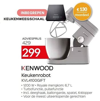 Promoties Kenwood keukenrobot kvl4100gift - Kenwood - Geldig van 04/01/2021 tot 31/01/2021 bij Selexion