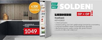 Promotions Liebherr koelkast kef433021 - Liebherr - Valide de 04/01/2021 à 31/01/2021 chez Selexion