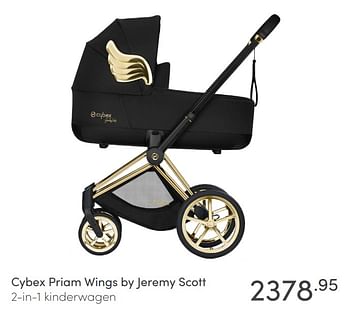 Promoties Cybex priam wings by jeremy scott 2-in-1 kinderwagen - Cybex - Geldig van 03/01/2021 tot 09/01/2021 bij Baby & Tiener Megastore