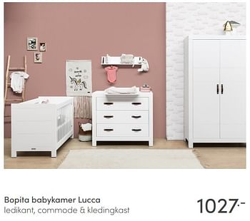 Promoties Bopita babykamer lucca - Bopita - Geldig van 03/01/2021 tot 09/01/2021 bij Baby & Tiener Megastore