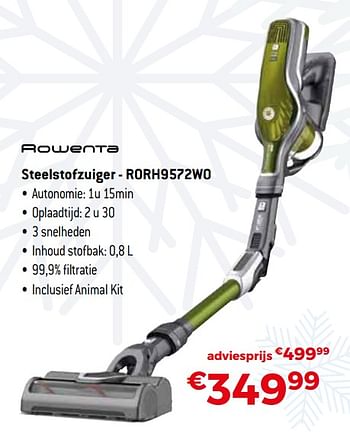 Promoties Rowenta steelstofzuiger - rorh9572wo - Rowenta - Geldig van 04/01/2021 tot 31/01/2021 bij Exellent