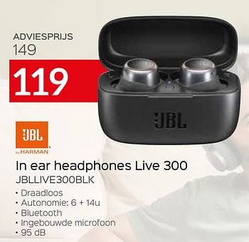 Promoties Jbl in ear headphones live 300 jbllive300blk - JBL - Geldig van 04/01/2021 tot 31/01/2021 bij Selexion