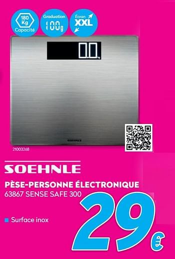 Promotions Soehnle pèse-personne électronique 63867 sense safe 300 - Soehnle - Valide de 03/01/2021 à 31/01/2021 chez Krefel