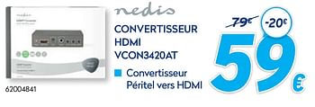 Promotions Nedis convertisseur hdmi vcon3420at - Nedis - Valide de 03/01/2021 à 31/01/2021 chez Krefel