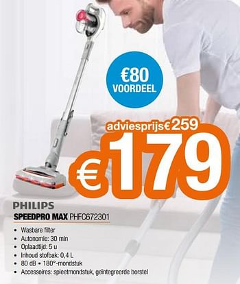 Promoties Philips speedpro max phfc672301 - Philips - Geldig van 04/01/2021 tot 31/01/2021 bij Expert