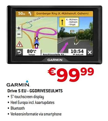 Promoties Garmin drive 5 eu - ggdrive5eulmts - Garmin - Geldig van 04/01/2021 tot 31/01/2021 bij Exellent