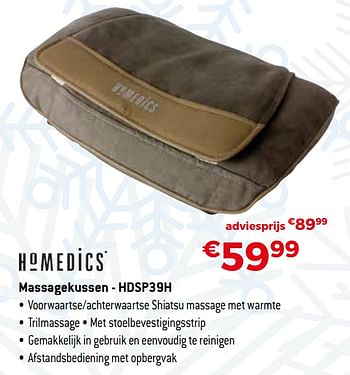 Promotions Homedics massagekussen - hdsp39h - Homedics - Valide de 04/01/2021 à 31/01/2021 chez Exellent