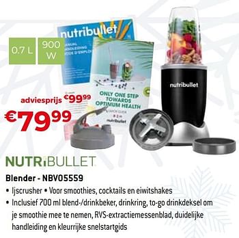 Promotions Nutribullet blender - nbv05559 - NUTRIBULLET - Valide de 04/01/2021 à 31/01/2021 chez Exellent