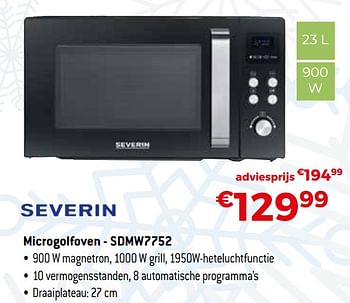 Promoties Severin microgolfoven - sdmw7752 - Severin - Geldig van 04/01/2021 tot 31/01/2021 bij Exellent