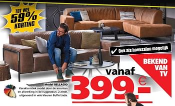 Promoties Model bellagio - Huismerk - Seats and Sofas - Geldig van 04/01/2021 tot 17/01/2021 bij Seats and Sofas