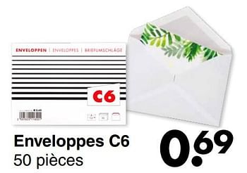 Promoties Enveloppes c6 - Huismerk - Wibra - Geldig van 04/01/2021 tot 31/01/2021 bij Wibra