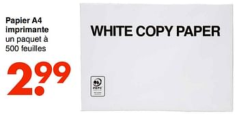 Promotions Papier a4 imprimante - Produit maison - Wibra - Valide de 04/01/2021 à 31/01/2021 chez Wibra