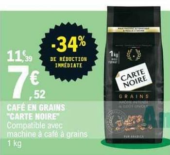 CarteNoire Café en grains carte noire - En promotion chez E.Leclerc
