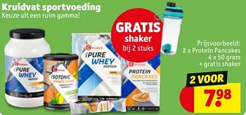 Promotions Proteïn pancakes + gratis shaker - Produit maison - Kruidvat - Valide de 05/01/2021 à 17/01/2021 chez Kruidvat