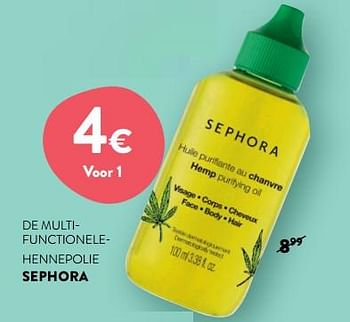 Promoties De multifunctionele hennepolie sephora - Sephora - Geldig van 06/01/2021 tot 26/01/2021 bij DI