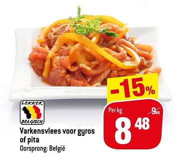 Promoties Varkensvlees voor gyros of pita - Huismerk - Match - Geldig van 06/01/2021 tot 12/04/2021 bij Match