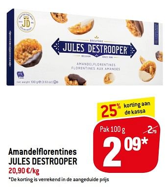 Promoties Amandelflorentines jules destrooper - Jules Destrooper - Geldig van 06/01/2021 tot 12/04/2021 bij Match