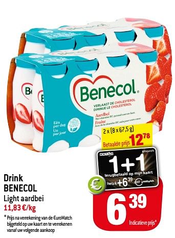Promoties Drink benecol - Benecol - Geldig van 06/01/2021 tot 12/04/2021 bij Match