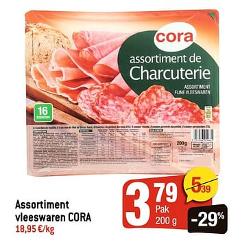 Promoties Assortiment vleeswaren cora - Huismerk - Smatch - Geldig van 06/01/2021 tot 12/04/2021 bij Smatch