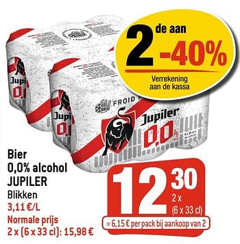 Promoties Bier 0,0% alcohol jupiler - Jupiler - Geldig van 06/01/2021 tot 12/04/2021 bij Smatch