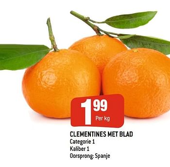 Promotions Clementines met blad - Produit Maison - Smatch - Valide de 06/01/2021 à 12/04/2021 chez Smatch
