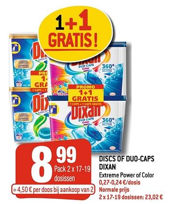 Promoties Discs of duo-caps dixan - Dixan - Geldig van 06/01/2021 tot 12/04/2021 bij Smatch