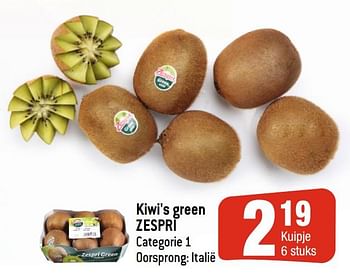 Promoties Kiwi`s green zespri - Zespri - Geldig van 06/01/2021 tot 12/04/2021 bij Smatch