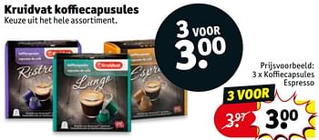 Promoties Koffiecapsules espresso - Huismerk - Kruidvat - Geldig van 05/01/2021 tot 17/01/2021 bij Kruidvat
