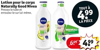 Promotions Lotion pour le corps naturally good nivea - Nivea - Valide de 05/01/2021 à 17/01/2021 chez Kruidvat