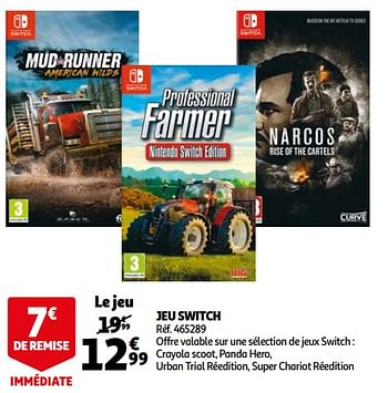 Promotions Jeu switch - Nintendo - Valide de 06/01/2021 à 16/01/2021 chez Auchan Ronq