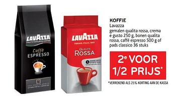 Promoties 2e voor 1-2 prijs koffie lavazza - Lavazza - Geldig van 13/01/2021 tot 26/01/2021 bij Alvo