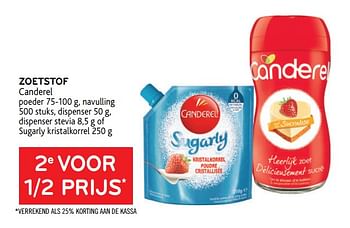 Promoties 2e voor 1-2 prijs zoetstof canderel - Canderel - Geldig van 13/01/2021 tot 26/01/2021 bij Alvo