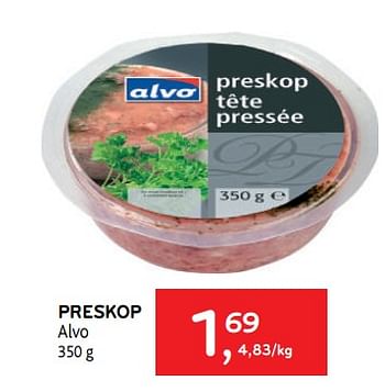 Promoties Preskop alvo - Huismerk - Alvo - Geldig van 13/01/2021 tot 26/01/2021 bij Alvo