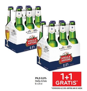 Promoties 1+1 gratis pils 0,0% stella artois - Stella Artois - Geldig van 13/01/2021 tot 26/01/2021 bij Alvo