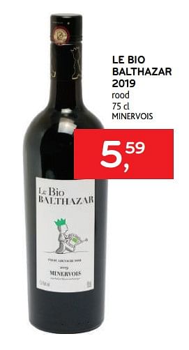 Promoties Le bio balthazar 2019 rood - Rode wijnen - Geldig van 13/01/2021 tot 26/01/2021 bij Alvo
