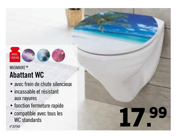 Abattant wc miomare hot sale