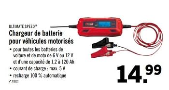 Ultimate Speed Ultimate speed chargeur de batterie pour véhicules motorisés  - En promotion chez Lidl