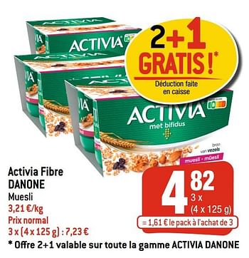 Promotions Activia fibre danone - Danone - Valide de 06/01/2021 à 12/04/2021 chez Smatch